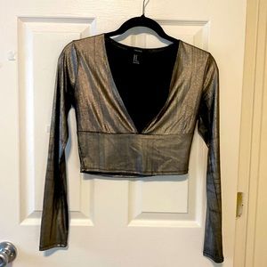 Forever 21 Shimmery Crop Top